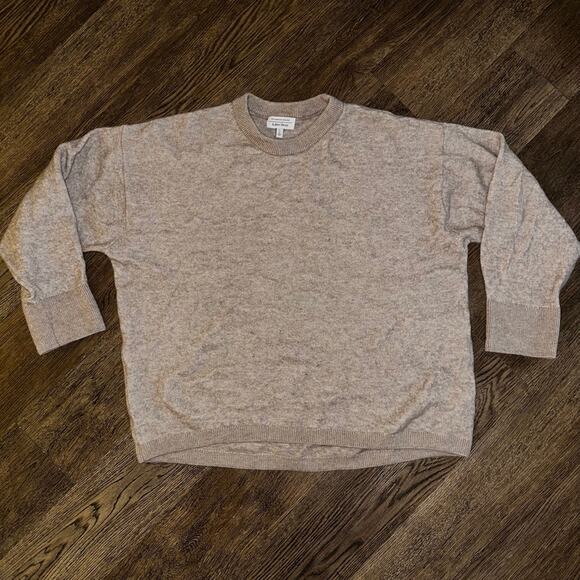 STOCKHOLM ATELIER & Other Stories Wool Alpaca Sweater sz L Beige Relaxed Soft - Picture 2 of 11